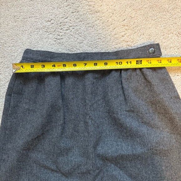 Miss Pendleton Vintage Size 8 Gray Virgin Wool Skirt - Picture 7 of 9